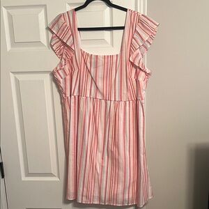 True Craft Striped Pink and White Kids Dress